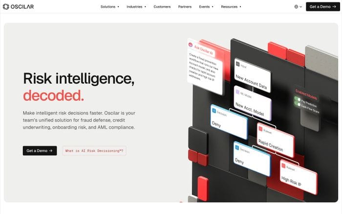 Oscilar website preview