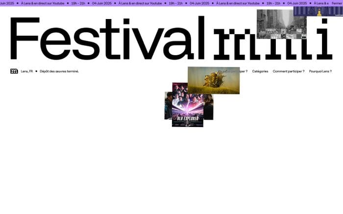 Festival MMI Lens 2025 website preview