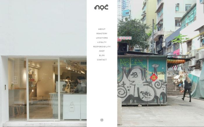 Noc Coffee website preview