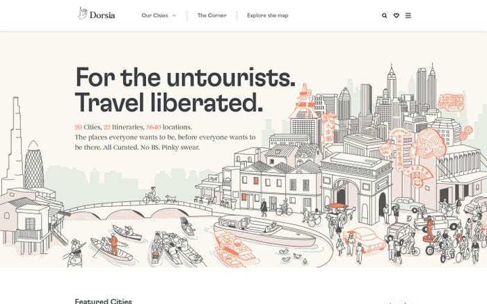 Dorsia website preview