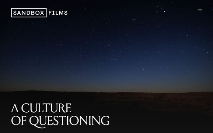 Sandbox films website preview