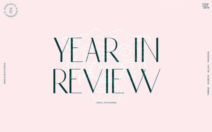 Teamgeek Year In Review 2019 website preview