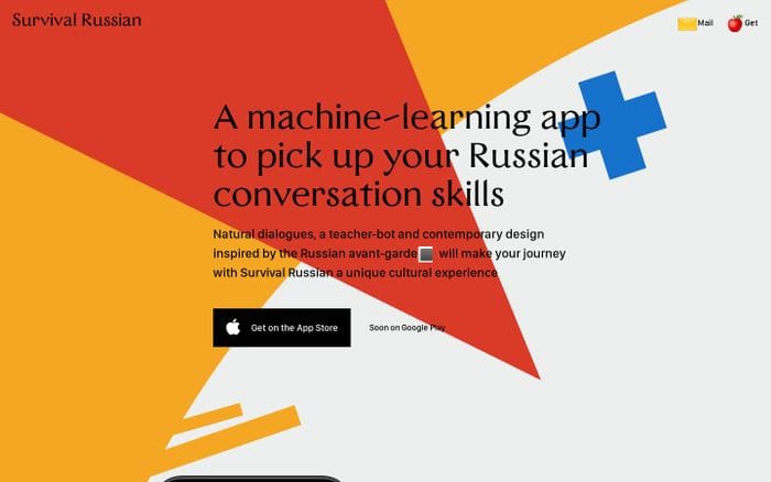 Survival Russian App website preview