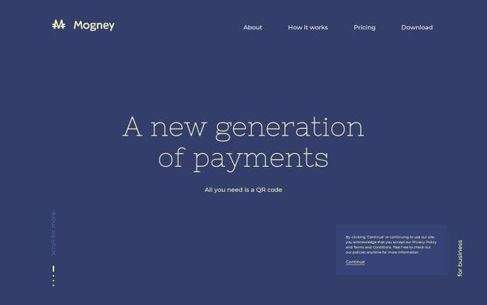 Mogney website preview