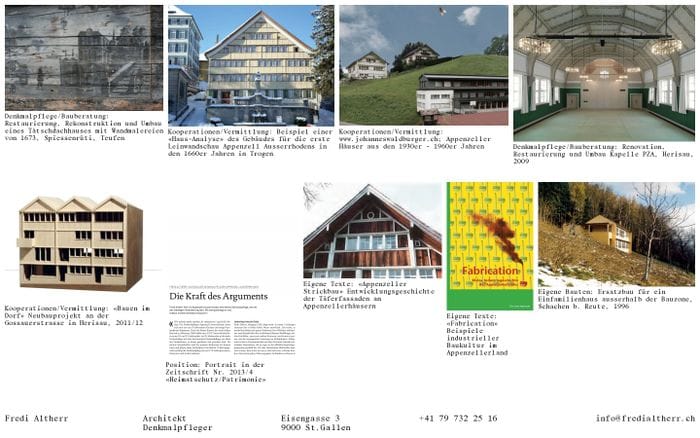 Fredi Altherr website preview