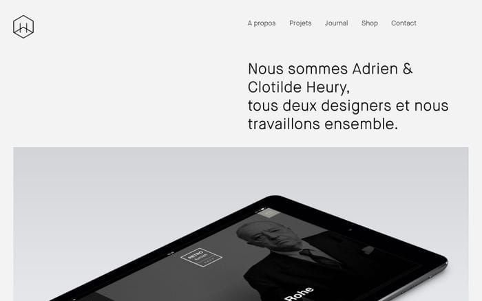 Heury and Heury | Heury & Heury | Brother & Sister, both designers website preview