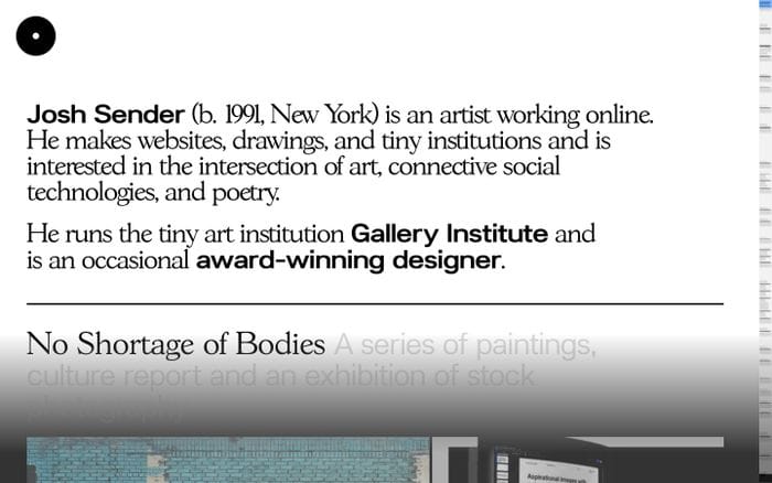 Josh Sender website preview