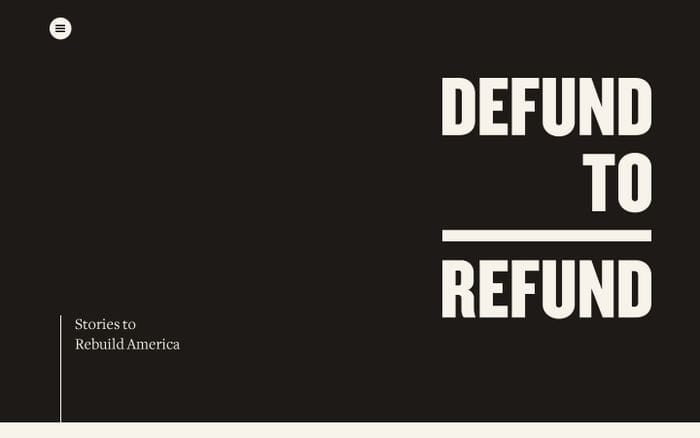Defund to refund website preview