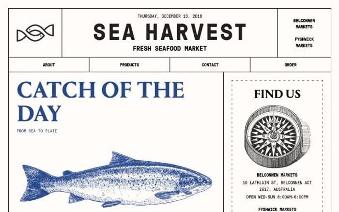 Sea Harvest website preview