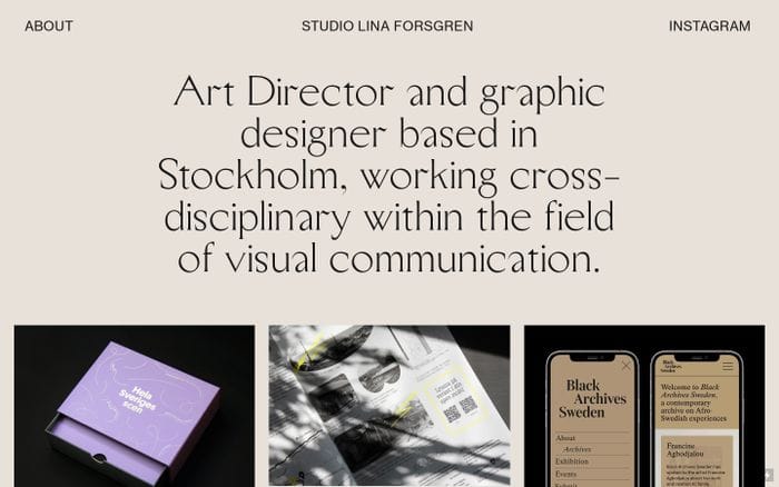 Studio Lina Forsgren website preview