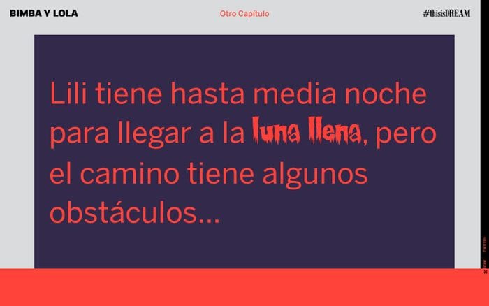 Capítulo 3. Lili to the Moon website preview