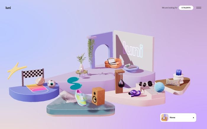Luni website preview
