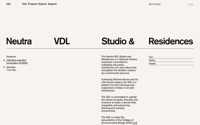 Neutra VDL website preview
