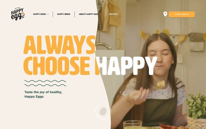Free Range Eggs | Always Choose Happy website preview