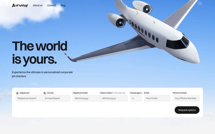 Airvoir website preview