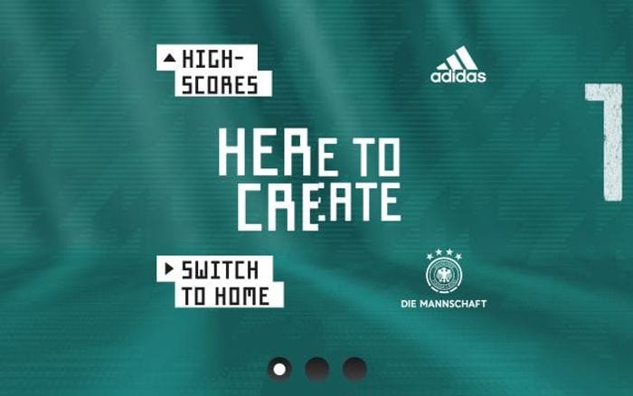 Adidas website preview