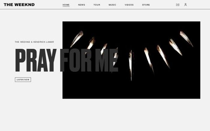 Theweeknd website preview