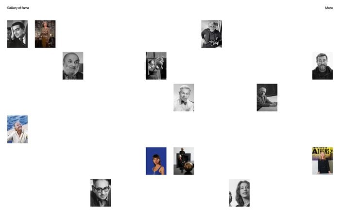 Gallery of fame website preview