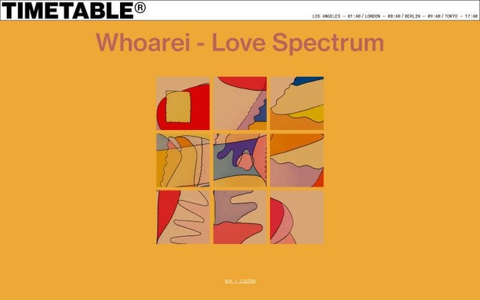 Timetable Records website preview