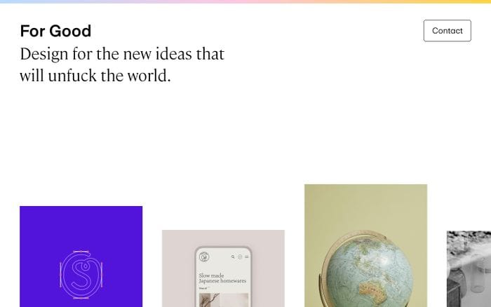 For Good Design Lab website preview