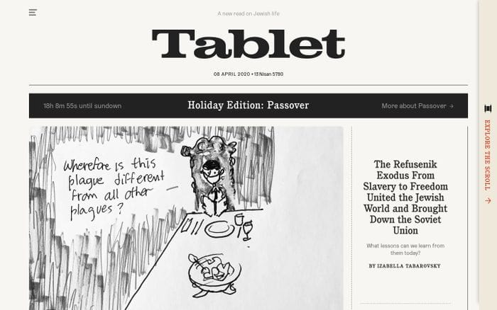 Tablet Magazine website preview