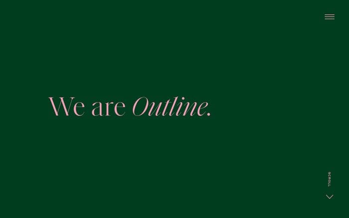 Outline website preview
