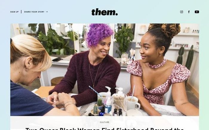 Them website preview