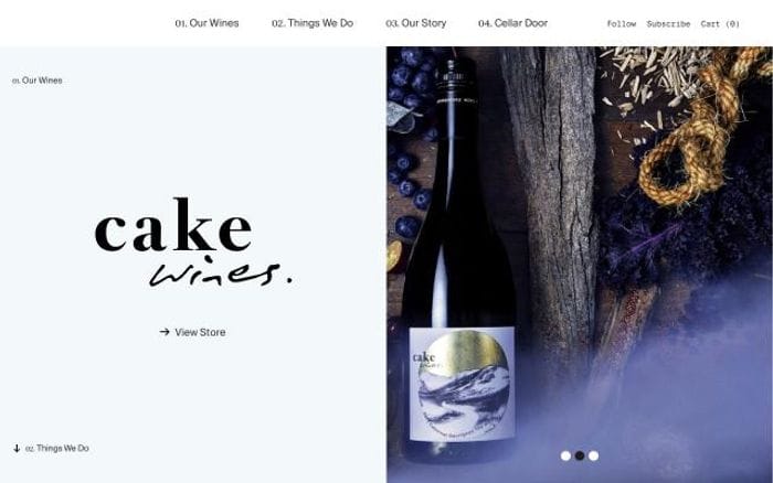 Cakewines website preview