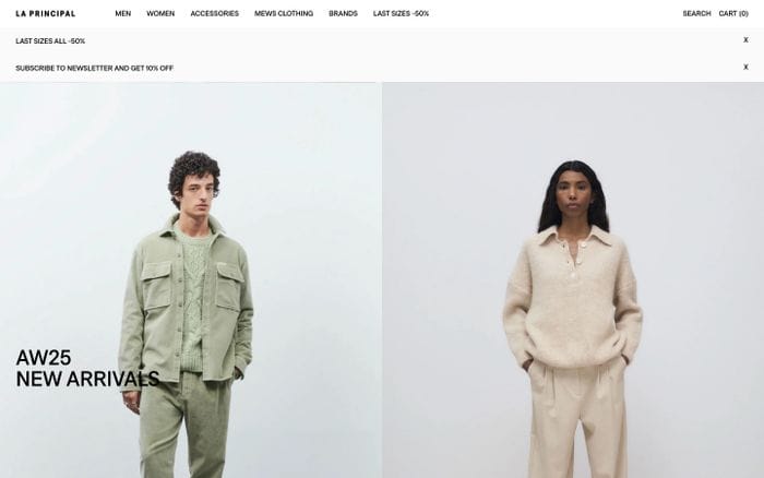 La Principal Shop website preview