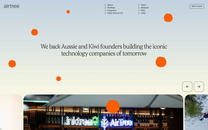 Airtree website preview