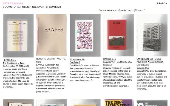 After8books website preview