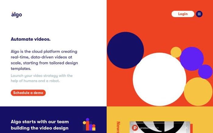 Algo website preview