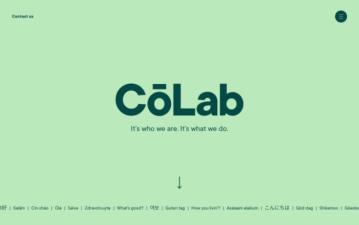 CōLab website preview