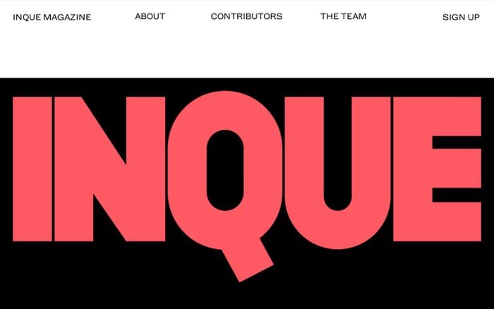 INQUE MAGAZINE website preview
