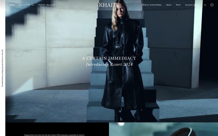 Khaite website preview