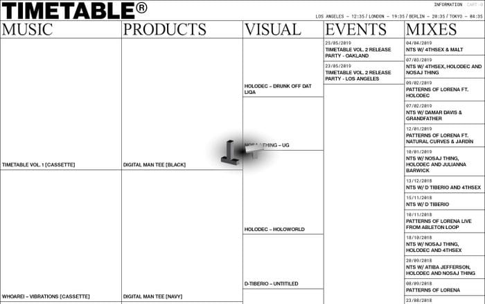 TIMETABLE website preview