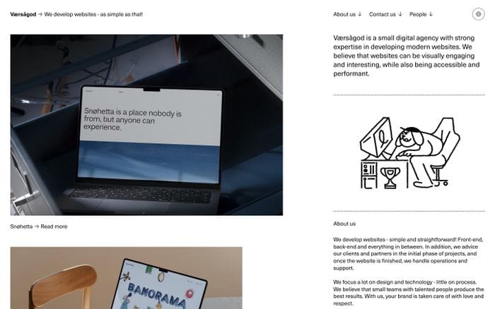 Værsågod website preview