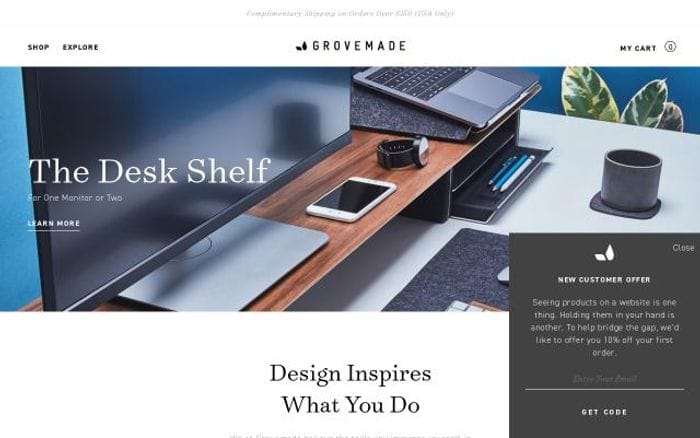 Grovemade website preview
