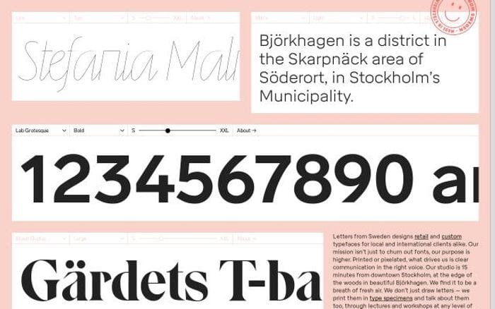 Lettersfromsweden website preview