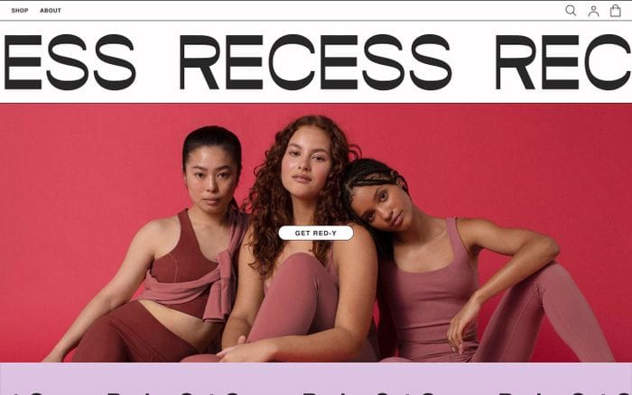 Recess website preview