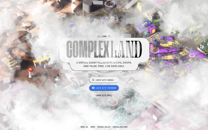 ComplexLand 2020 website preview