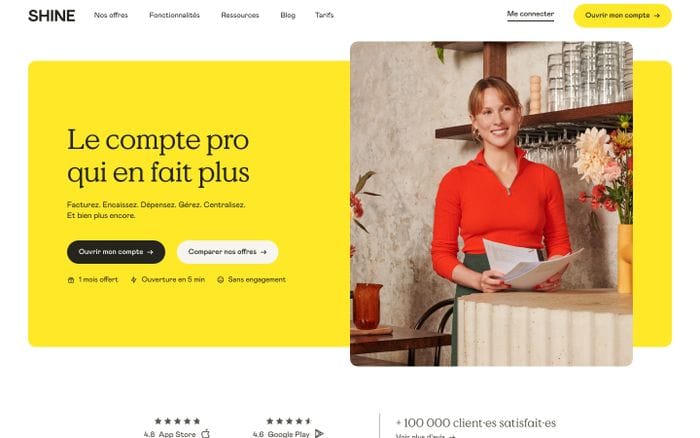Shine website preview
