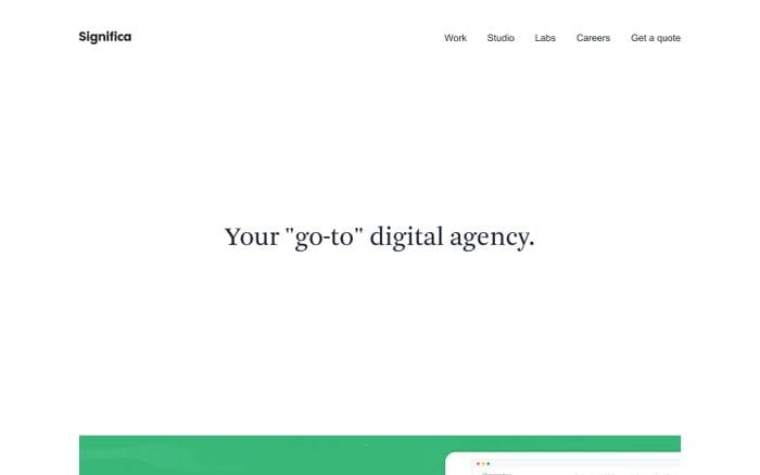 Significa website preview