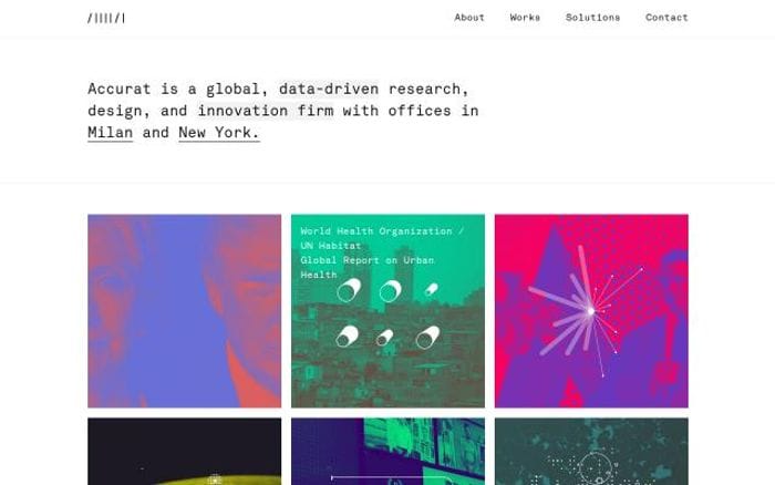 Accurat website preview
