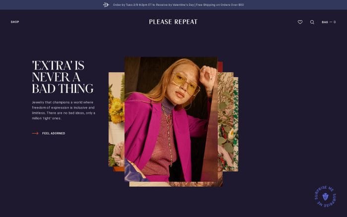 Please Repeat website preview