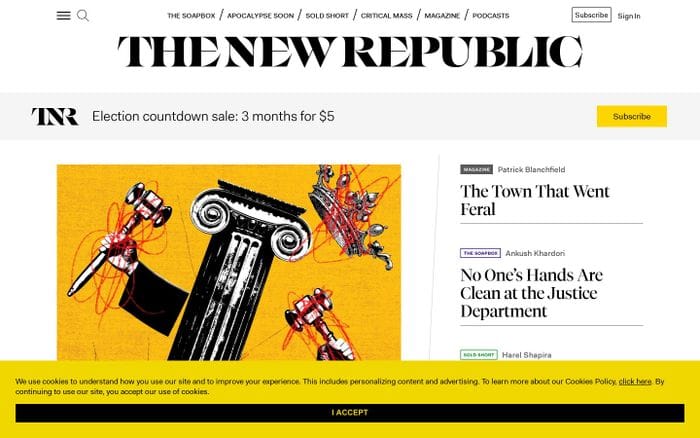 The New Republic website preview