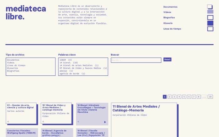 mediateca libre | arte, ciencia, tecnología y cultura digital website preview