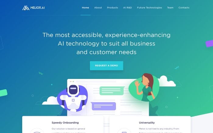 Melior Artificial Intelligence Ltd website preview