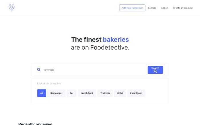 Foodetective website preview