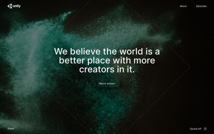 Creators - Unity website preview